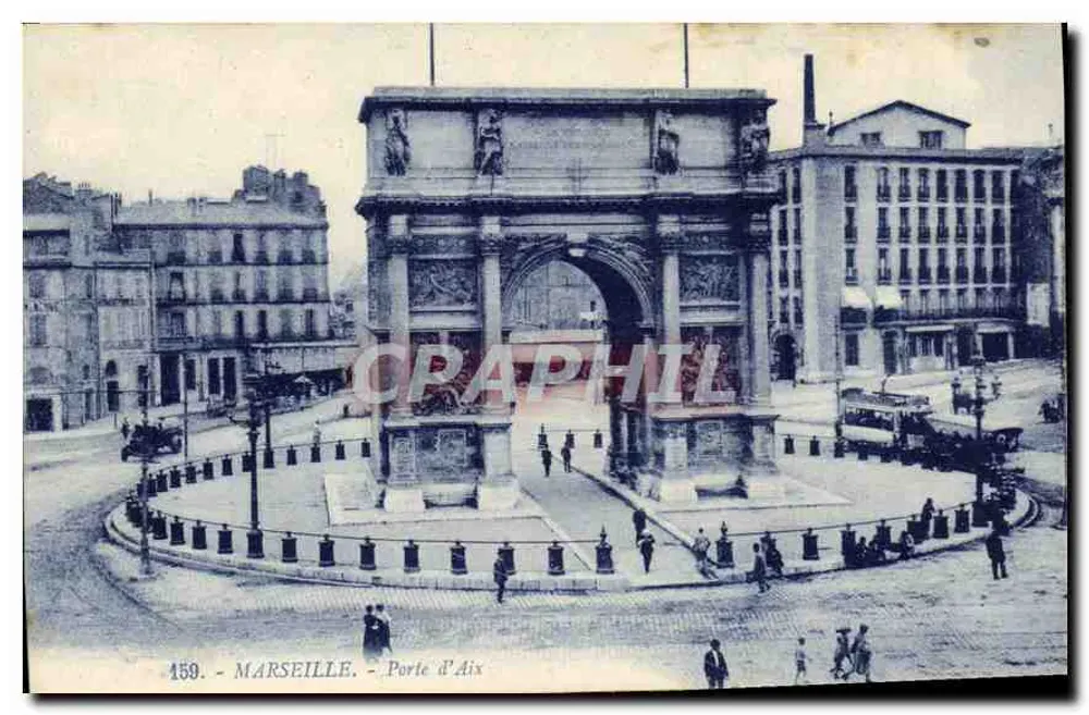 Marselha - Porta de Aix — editor G. Artaud, Nantes, n° 159 - Frente