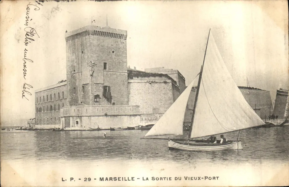 Marseille - Die Ausfahrt des Alten Hafens — L.P. 29 — Verlag L.P. - Vorderseite