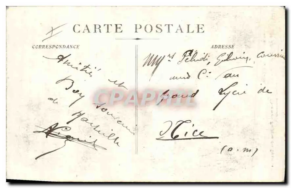 Marseille - Cours du Chapitre - Fontaine des Danaïdes (Hauptmotiv) — Edition des Nouvelles Galeries - Rückseite
