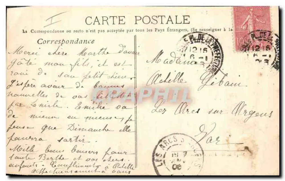 Marseille. 8.- Canal Saint-Jean und die Kathedrale — Magasin Général, Marseille - Rückseite