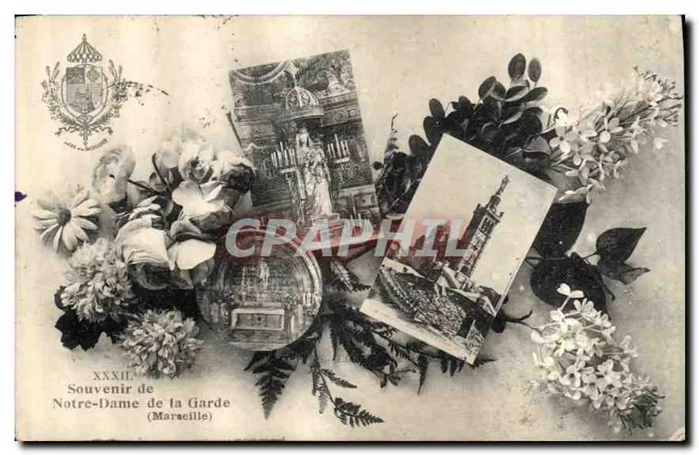 Notre-Dame de la Garde — Erinnerung an die Garde (Marseille) — Unbekannter Verleger, Nr. XXXXII - Vorderseite