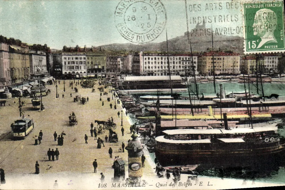 Marselha — Quai des Belges — E. L. — Editor E. L. n° 108 - Frente