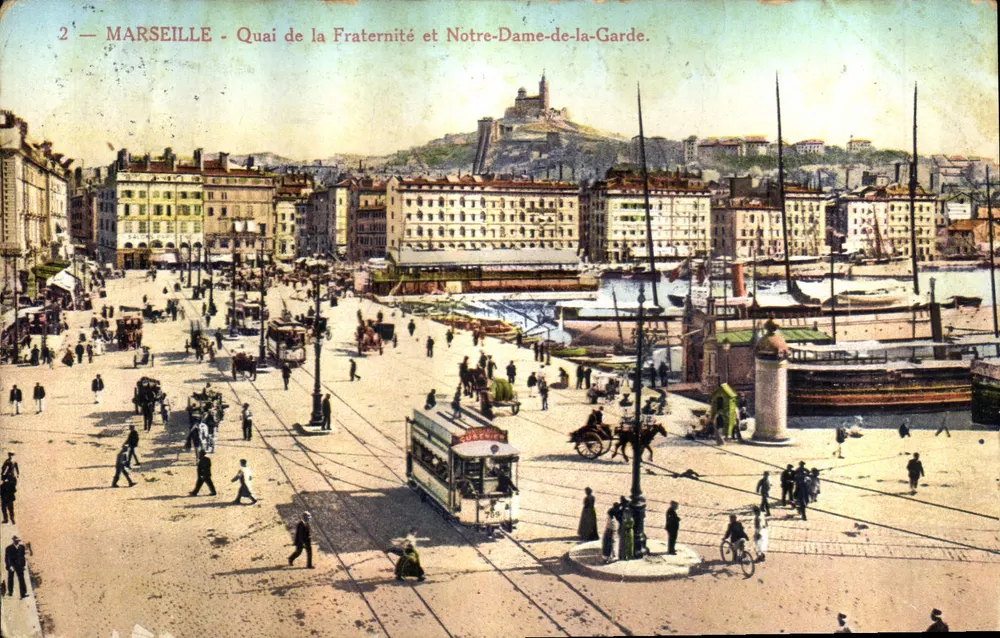 Marseille - Quai de la Fraternité und Notre-Dame-de-la-Garde. - Vorderseite