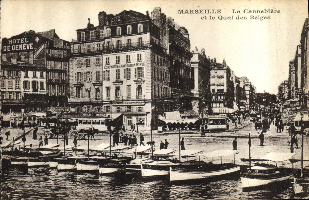 MARSEILLE — Ansicht der Cannebière und des Quais des Belges — Verleger - Vorderseite