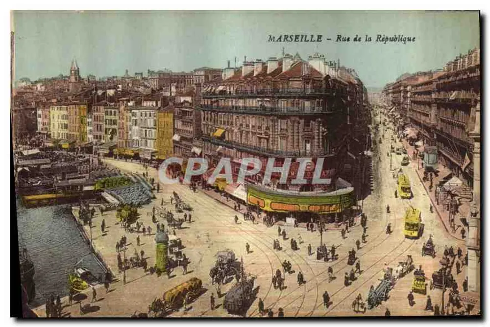MARSEILLE - Rue de la République — vista aérea — editor não identificado - Frente