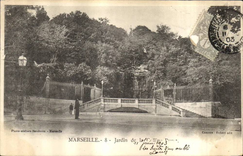 Marsella - Jardín de la Colline Pinat — Fotografía de Baudouin — Camous-Robert edit - Anverso
