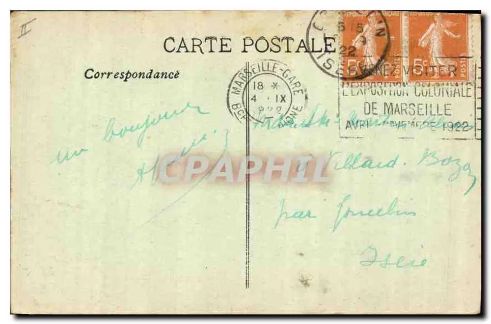 Marseille — Allgemeiner Blick, aufgenommen von N.D. de la Garde — ASILE SAN - Rückseite