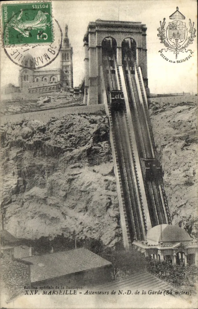 Aufzüge der N.-D. de la Garde (84 Meter) — Marseille — Sonderausgabe der Basilika - Vorderseite