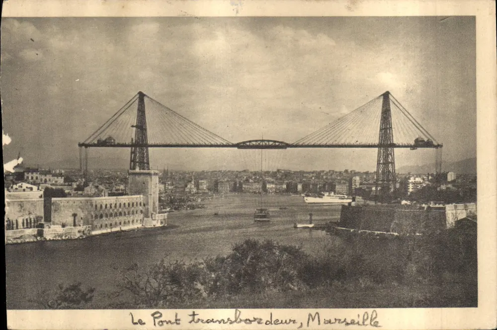 O Pont transbordeur, Marselha — vista panorâmica — editor não identificado - Frente