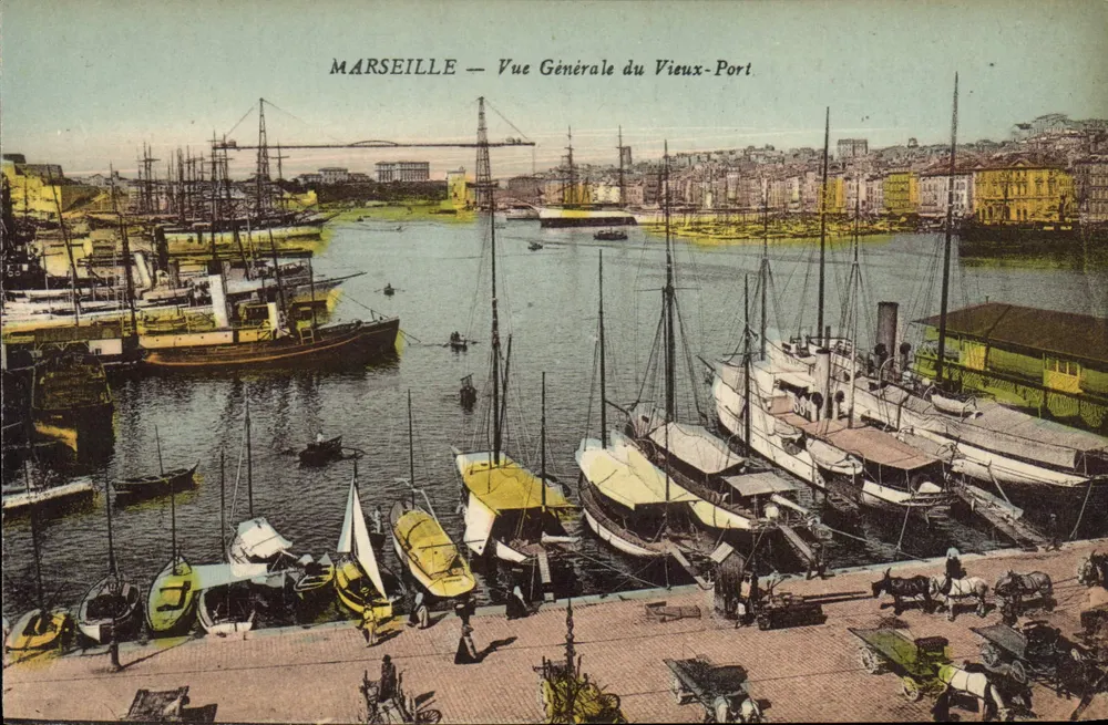 Marseille — Allgemeiner Blick auf den Alten Hafen — Unbekannter Verlag, Seriennummer nicht sichtbar - Vorderseite