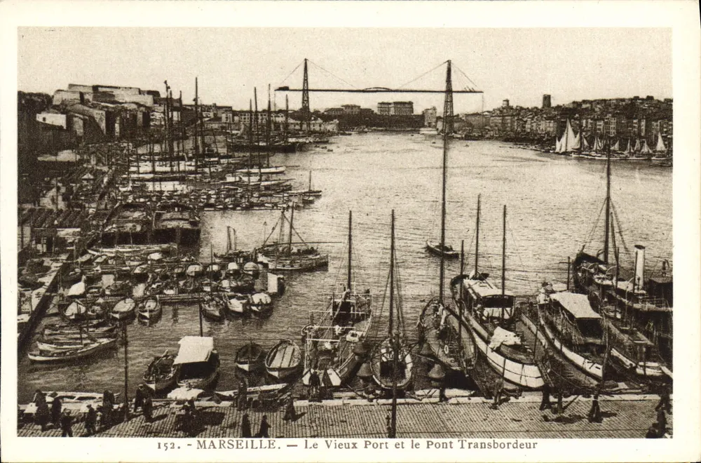 Marseille — Der alte Hafen und die Transbordeur-Brücke — Edition « La Glandevès » - Vorderseite