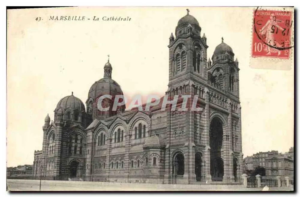Marseille - A Catedral — editor desconhecido, n° 43 - Frente