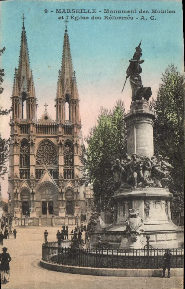 Marseille - Denkmal der Mobiles und die reformierte Kirche - A. C. - Vorderseite