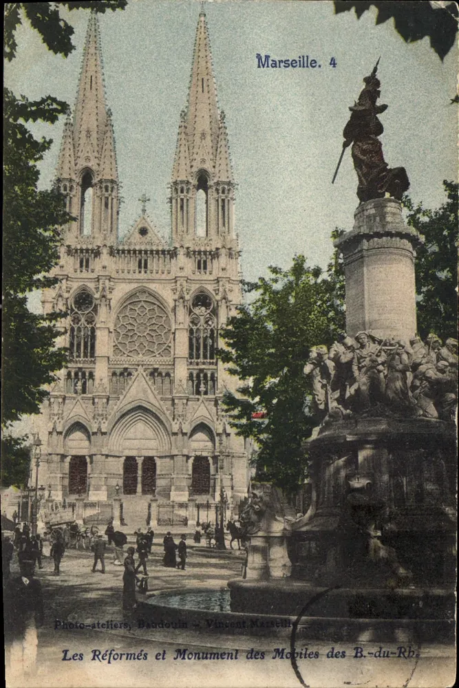 Marseille — Kathedrale und Denkmal der Mobiles — Photo-Ateliers Dandouin, Vincent, Marseille - Vorderseite