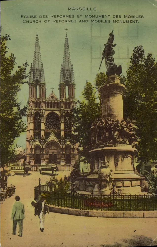 Marseille — Kirche der Reformierten und Denkmal der Mobiles — Verlag nicht sichtbar - Vorderseite