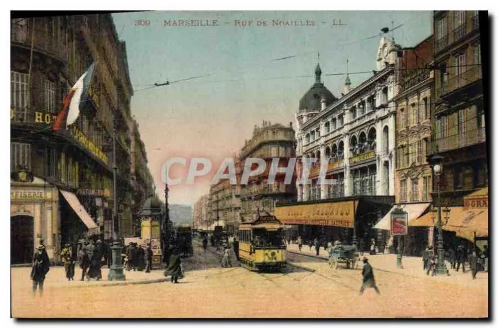 Marseille — Rue de Noailles — Editora Évy Frères & Cie, Paris, n°309 - Frente
