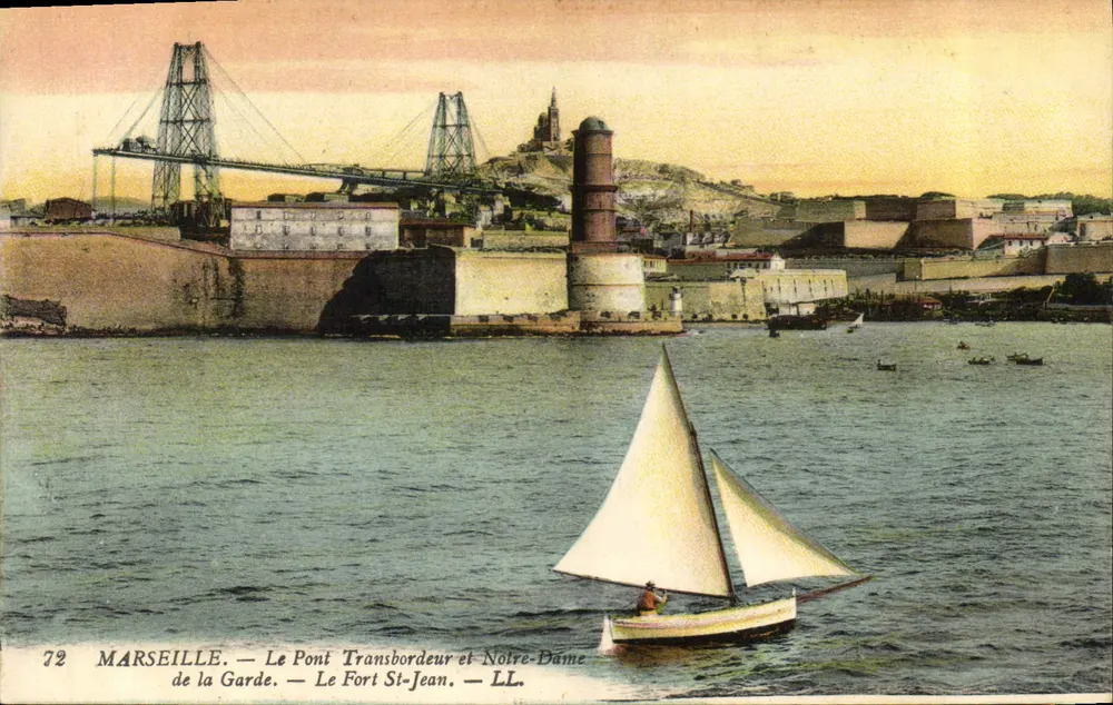 Marseille — Die Transbordeur-Brücke und Notre-Dame de la Garde — Fort St-Jean — LL — n°72 - Vorderseite