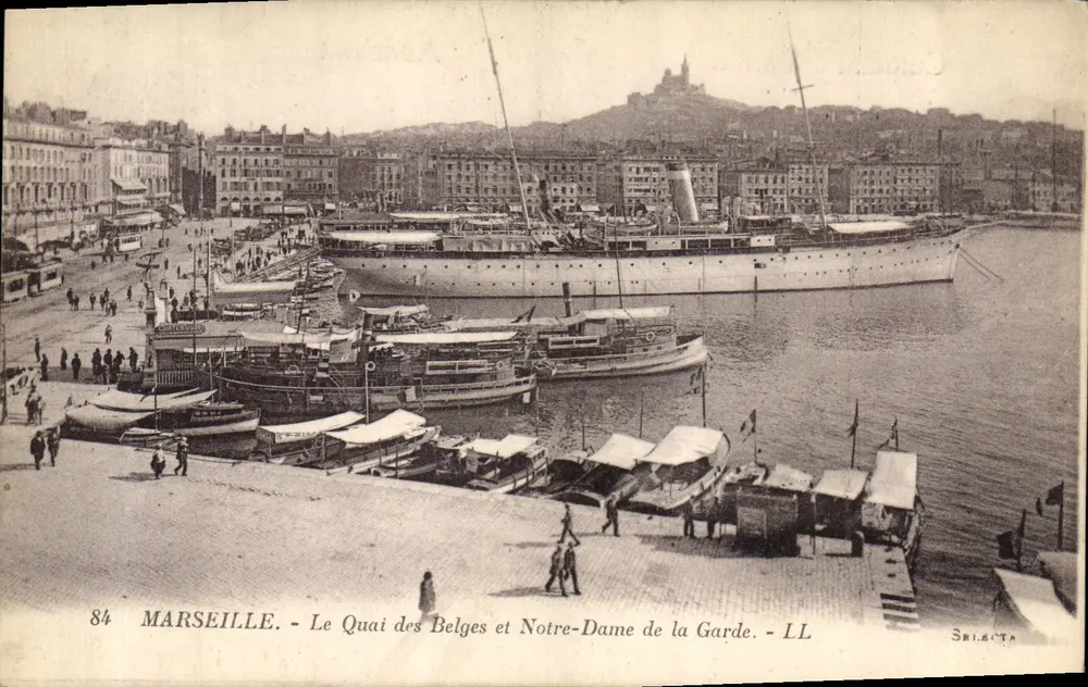Marseille - Der Quai des Belges und Notre-Dame de la Garde - LL - Vorderseite