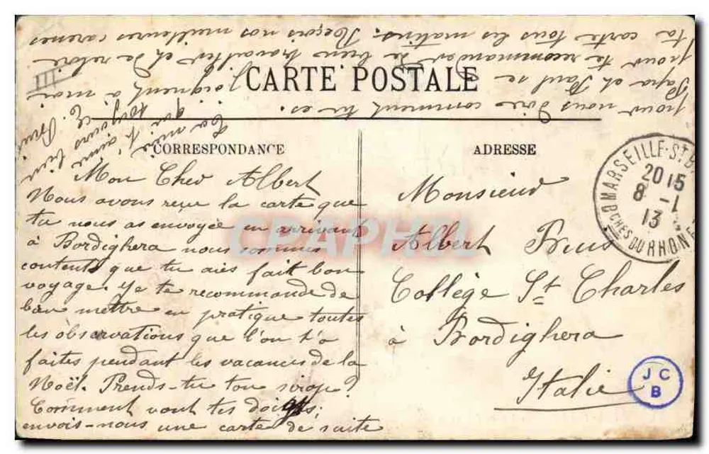 Marseille — O Cours Belsunce — LL - Verso