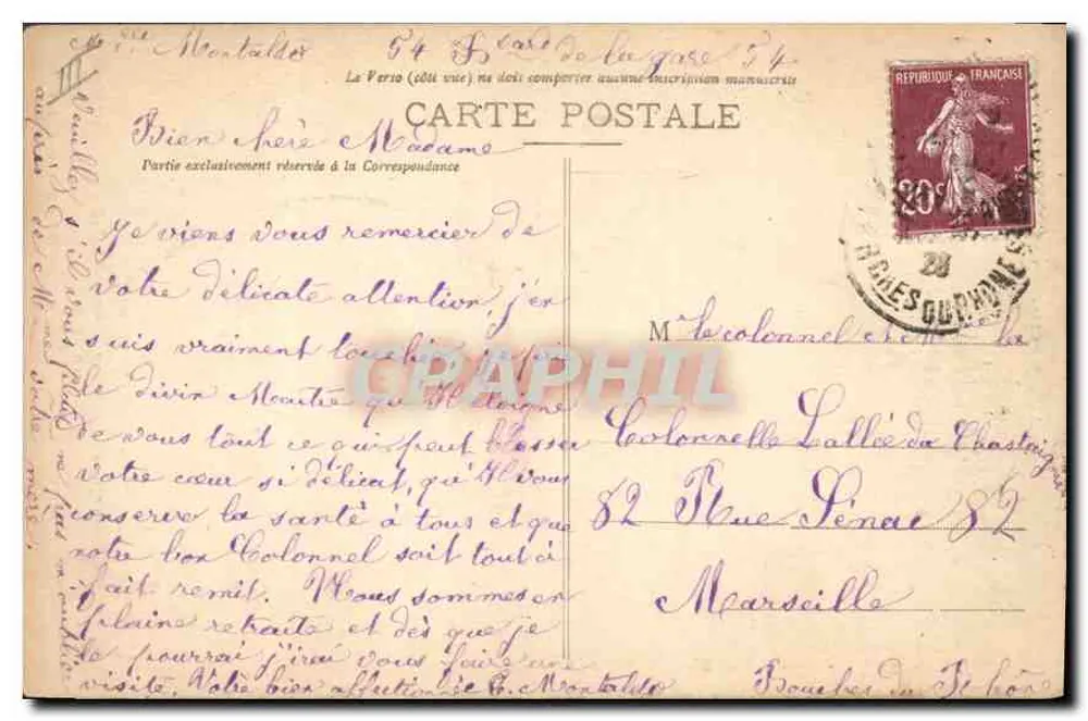 A Virgem Dourada — Monumento à Imaculada Conceição (1857), restaurado em 1922 — Edição especial de N.-D. de la Garde - Verso