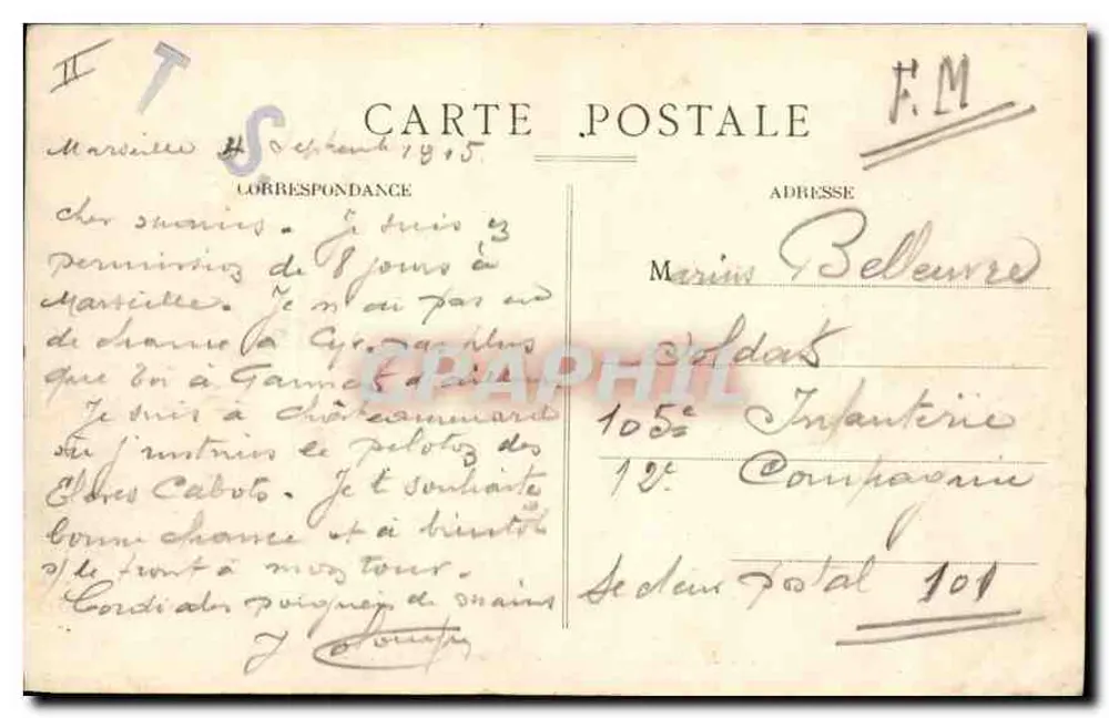 मार्सिले — ला प्रेफेक्चर 1867 — ई.एल. - पीछे