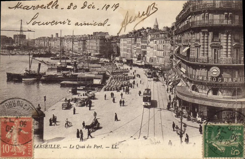 Marselha — O Cais do Porto — LL. — Editor LL. - Frente