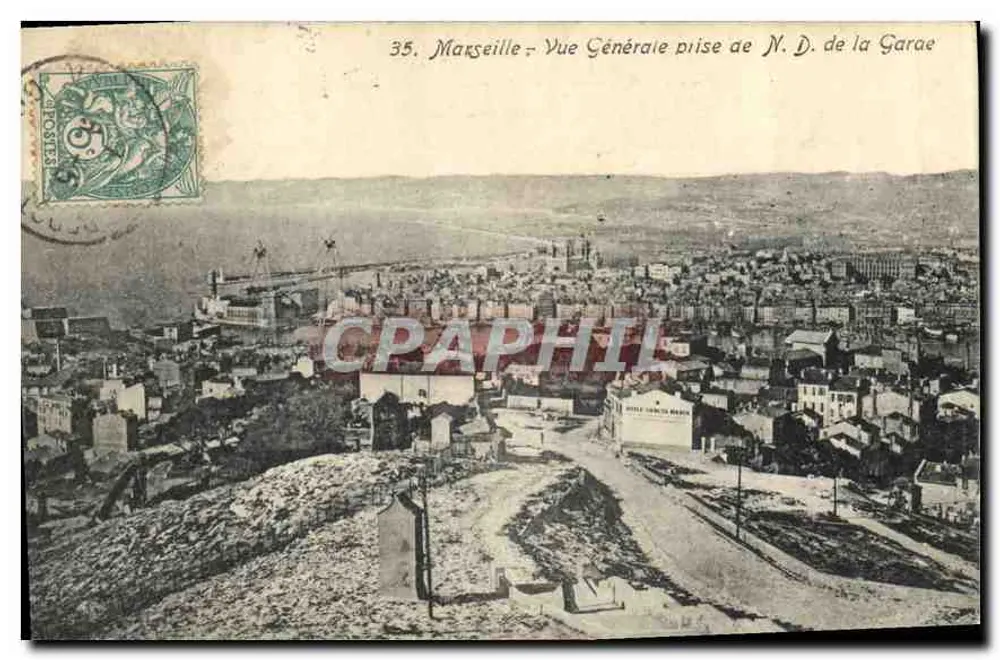 Marseille — Allgemeiner Blick von N.D. de la Garade — unbekannter Verlag, Nr. 35 - Vorderseite