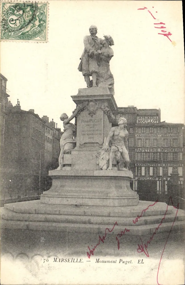 Marselha — Monumento Puget — Editor EL - Frente