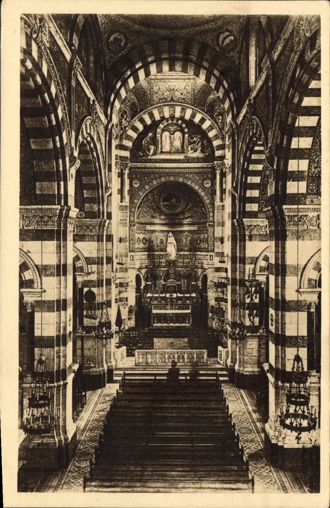 Innenansicht der Basilika Notre-Dame de la Garde — Marseille — Sonderausgabe der Basilika - Vorderseite