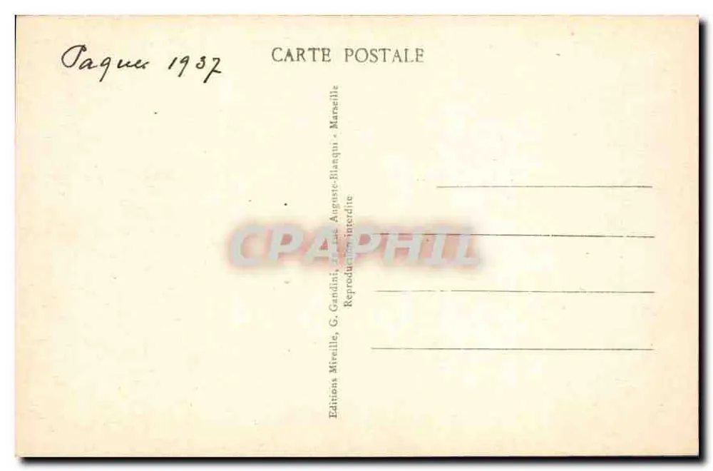 Marseille - Les Ascenseurs de Notre-Dame de la Garde - Mireille, n°60 - Rückseite