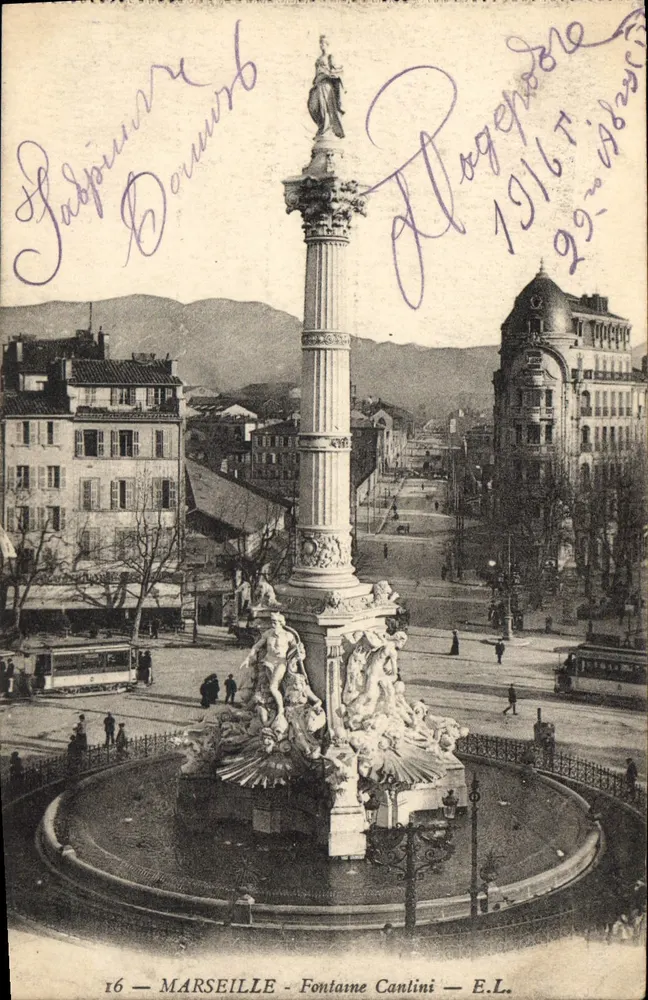 Marseille - Fontaine Cantini — E.L. - Frente