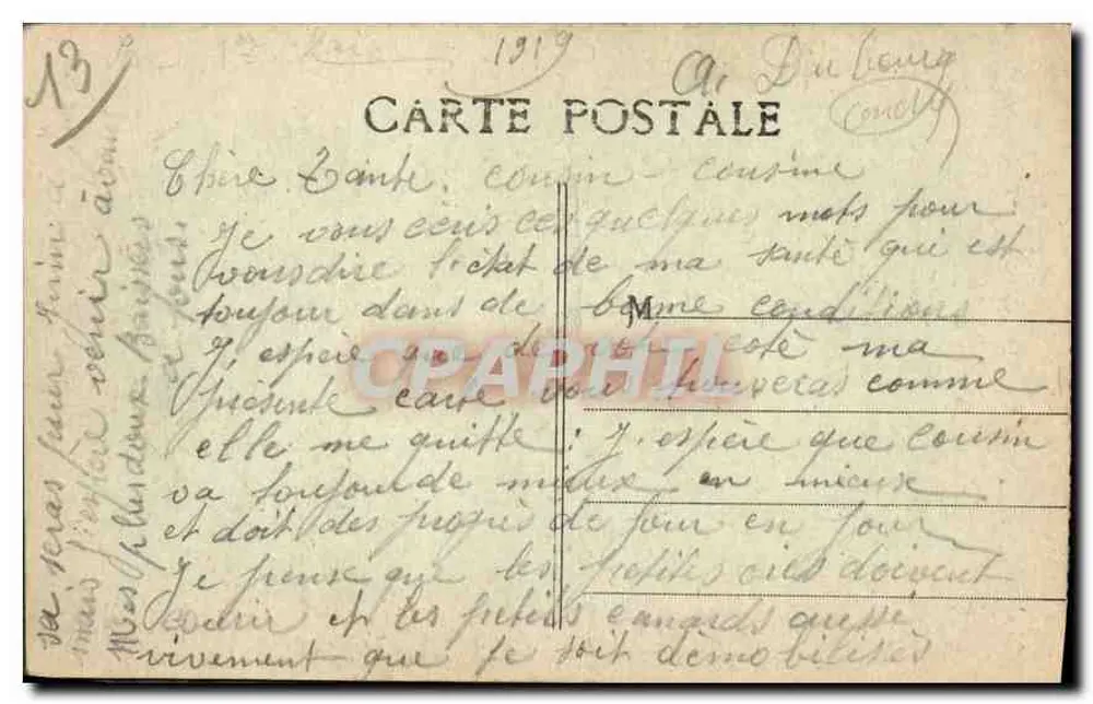 Marselha - Fontaine Cantini - P B - Verso