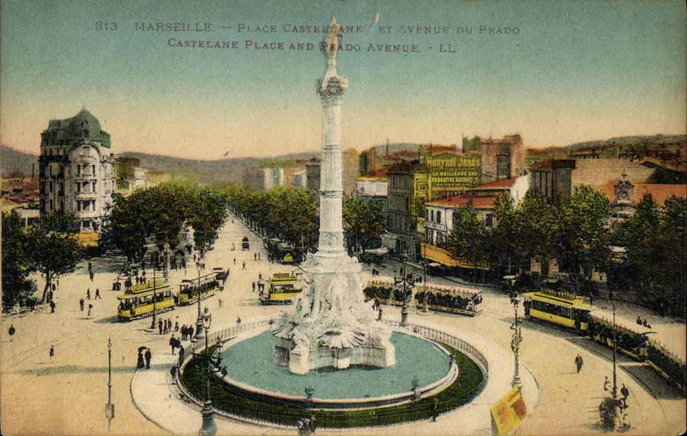 Marseille — Place Castellane und Avenue du Prado — LL - Vorderseite