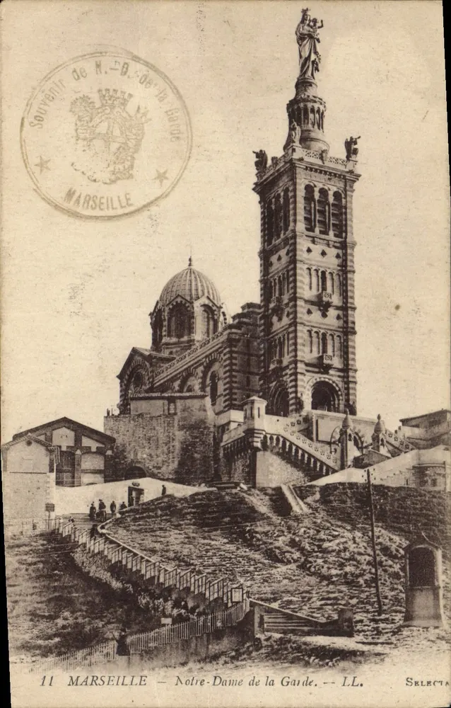 Marselha — Nossa Senhora da Guarda — LL. — Lembrança de M.D. da Rade - Frente