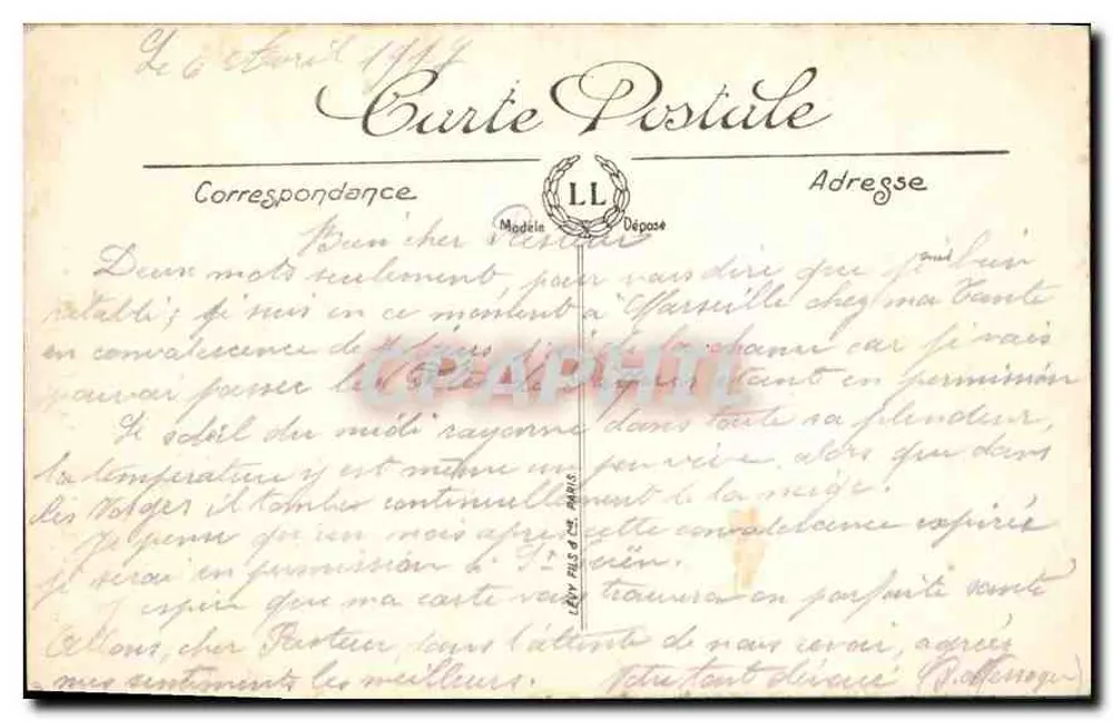 Marseille — Nossa Senhora da Guarda — LL - Verso