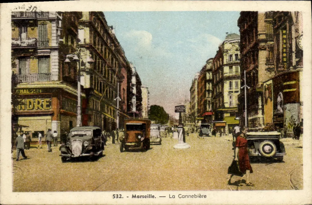 Marseille — A Rua La Cannebière — Editor Tardy, n° 532 - Frente