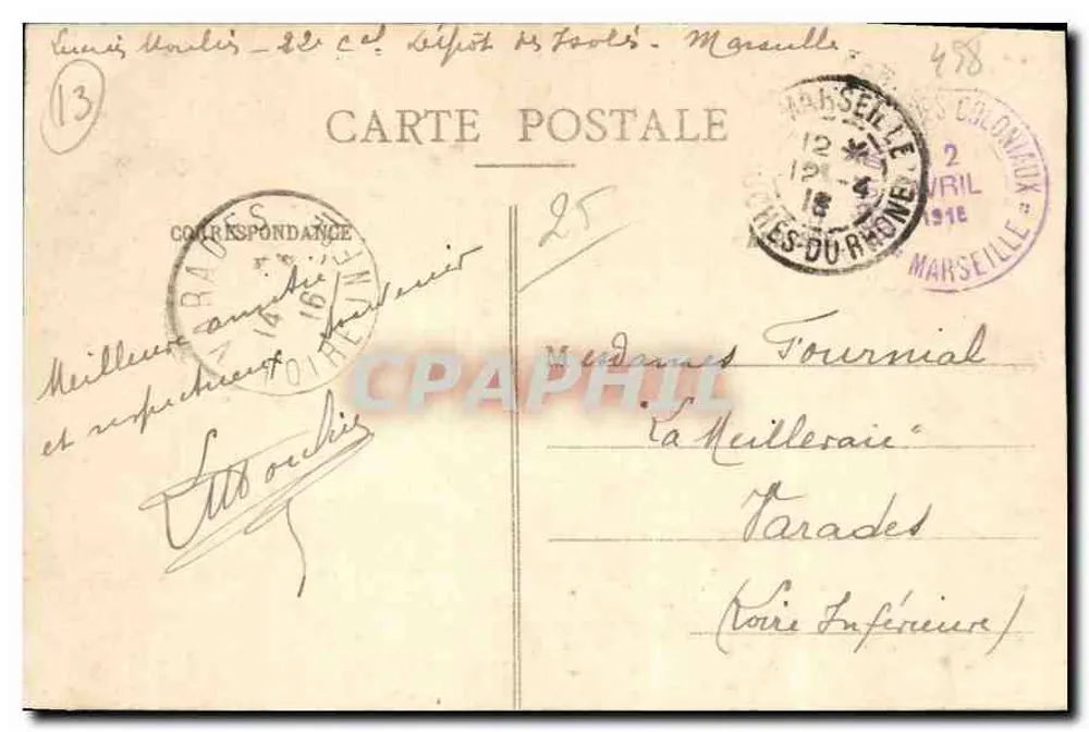 Marseille - Panorama des Hafens - EL. - Supra - Nr. 38 - Rückseite