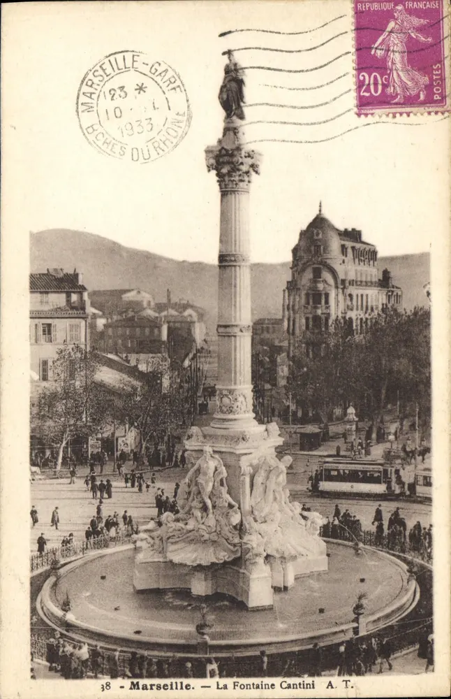 Marsiglia — La Fontaine Cantini — A.T. - Recto