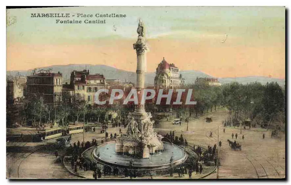 Marseille - Place Castellane - Fontäne Centini - Vorderseite