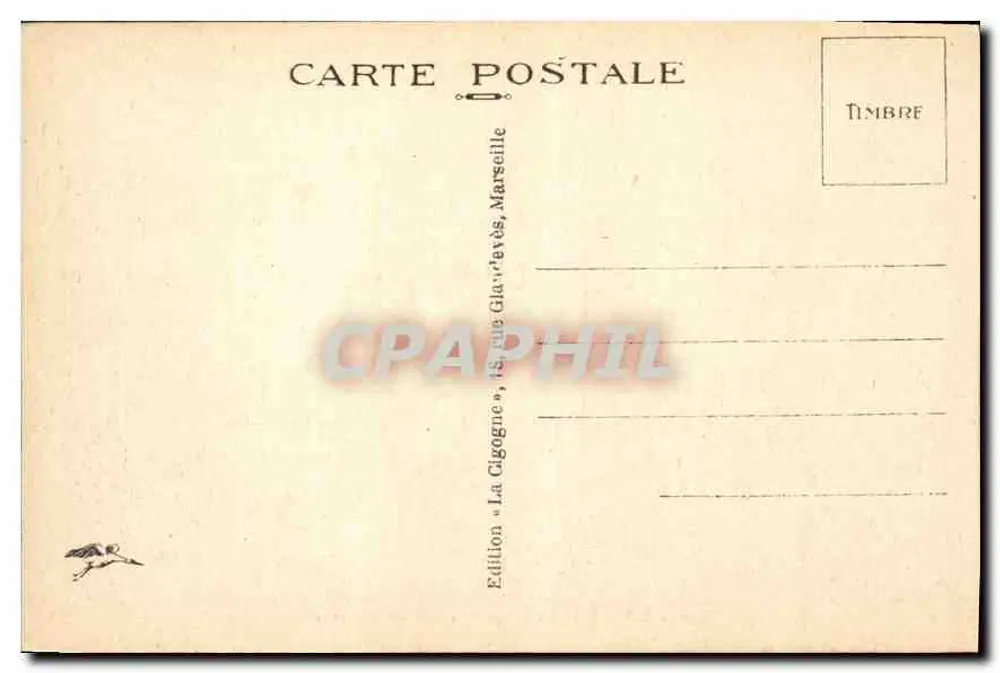 Marselha — Nossa Senhora da Guarda — Edição La Cigogne, série 40 - Verso