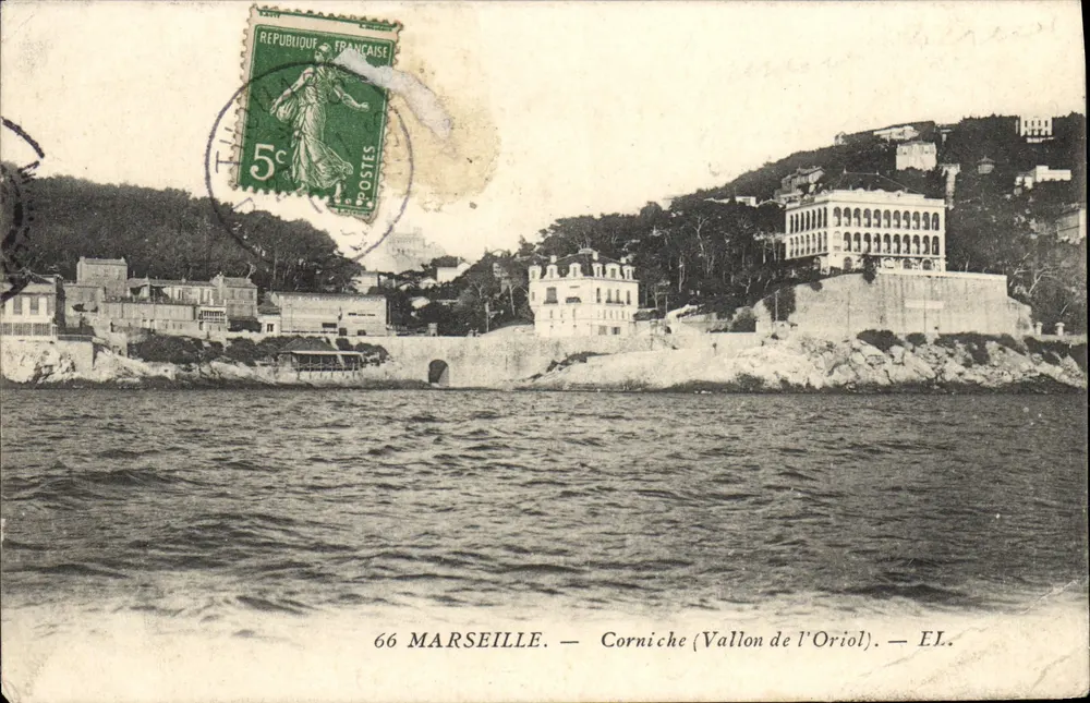 Corniche (Vallon de l'Oriol) — Marsylia — Wydawca EL. - Awers