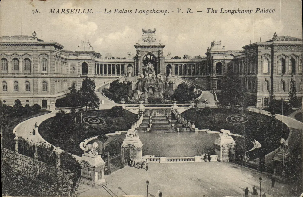 Marselha — O Palácio Longchamp — V.R. — The Longchamp Palace. - Frente