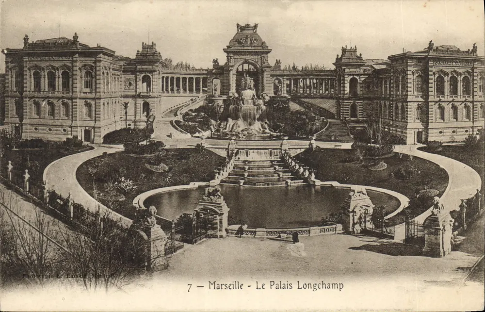 Marseille — O Palácio Longchamp — Fototipia L. Dausset, n°7 - Frente