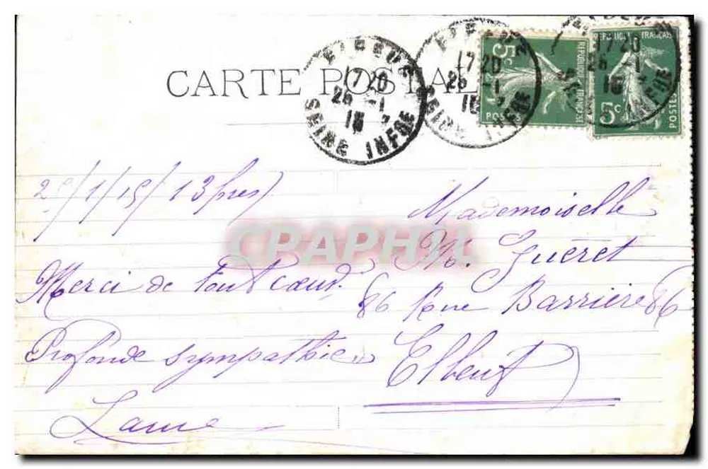 Marselha — Palácio de Justiça — CPHIL - Verso
