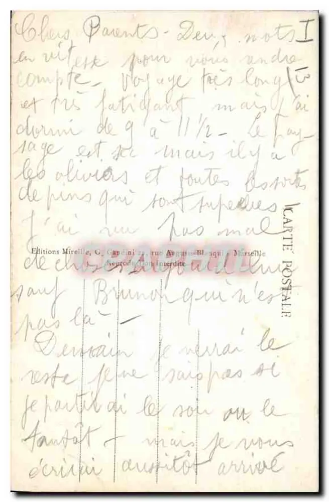 मार्सिले - कॉर्निच - प्रोफेट मीरियल, संख्या 91 - पीछे