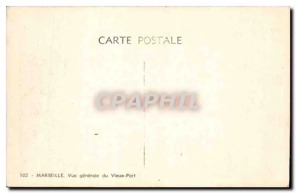 Marseille — Allgemeiner Blick auf den Vieux-Port — Ansichtskarte n°102 - Rückseite