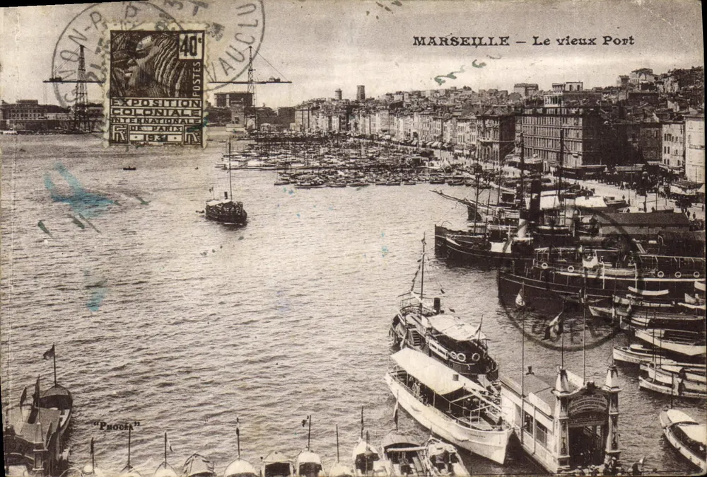 MARSEILLE — O velho Port — Exposição Colonial Internacional de Mars - Frente