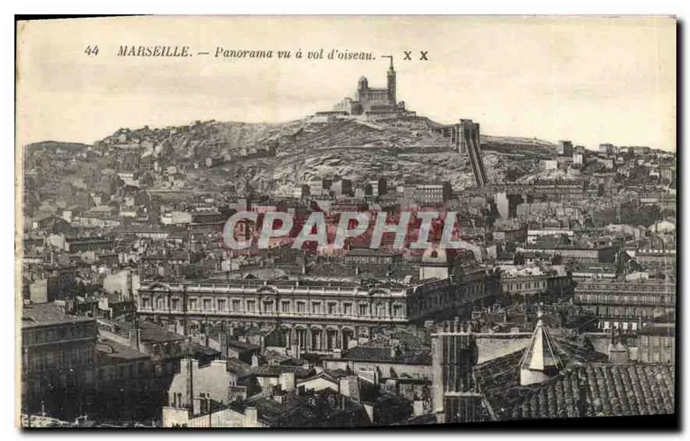 Marselha — Panorama visto de cima — editor desconhecido, n° 44 - Frente