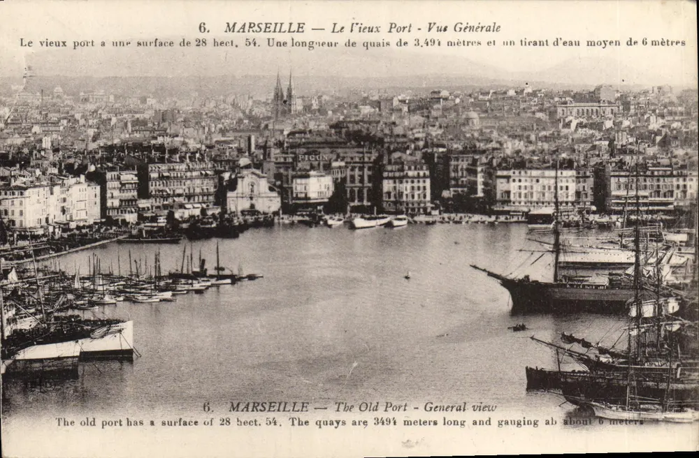 Marseille — Le Vieux Port — Allgemeiner Blick — Imp. E. Le Deley, Paris - Vorderseite