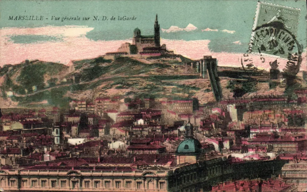 Marseille - Allgemeiner Blick über N. D. de la Garde — unbekannter Verlag - Vorderseite
